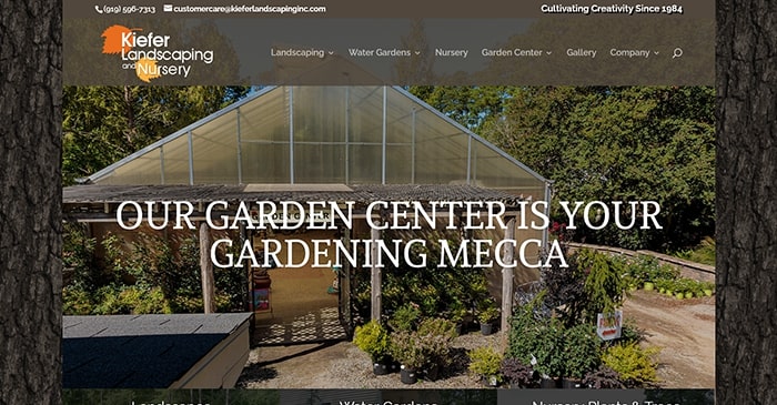 keifer landscaping website design