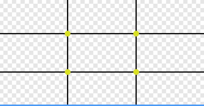 how do eyes visualize the rule of thirds in design